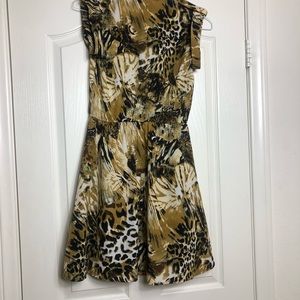 Animal print; button down dress